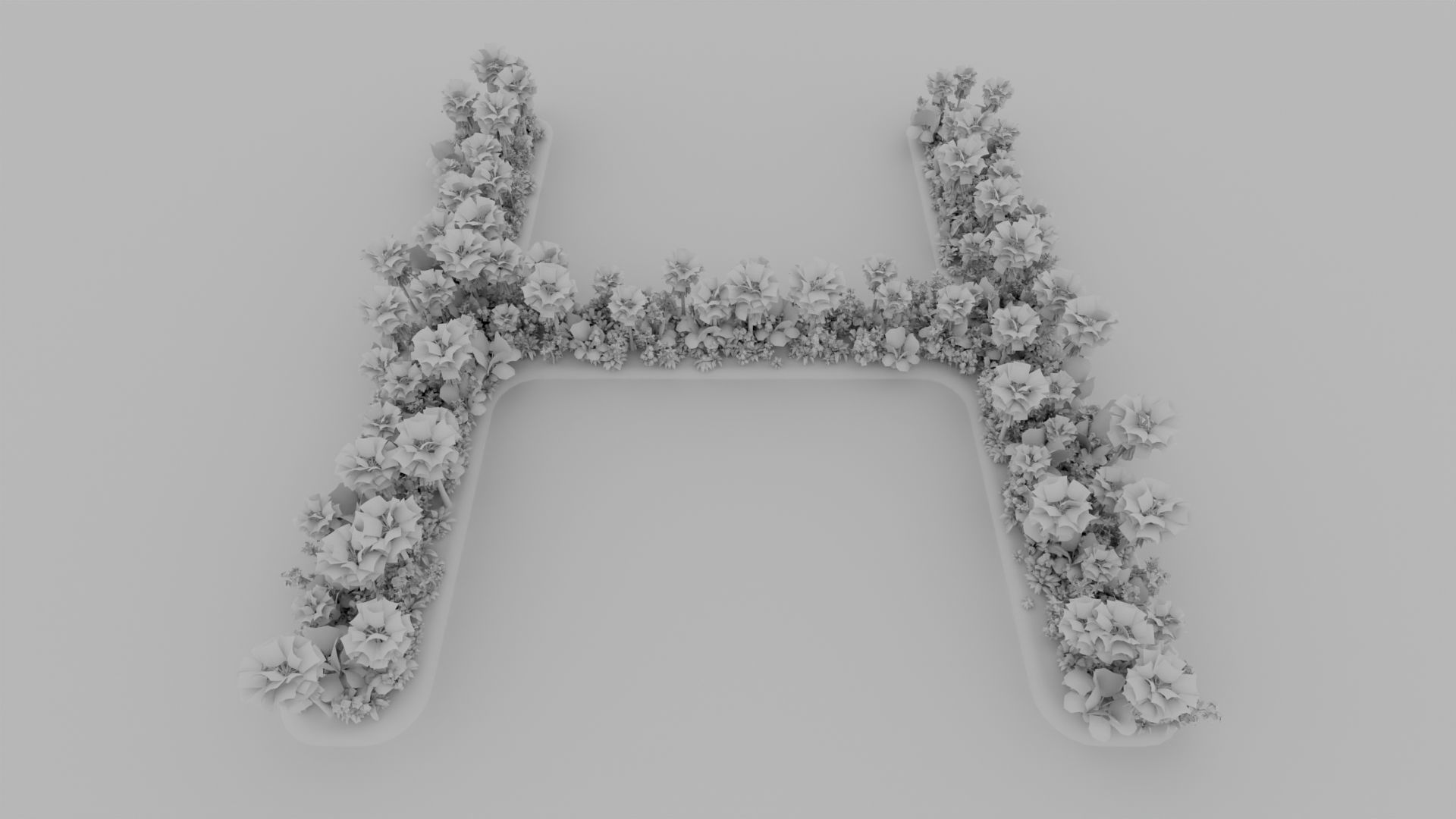 H Alphabet Island 3D model_4