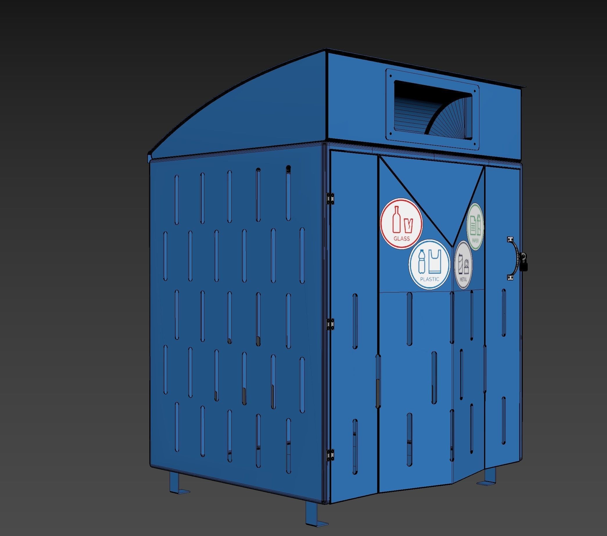 Garbage container 3D model_3
