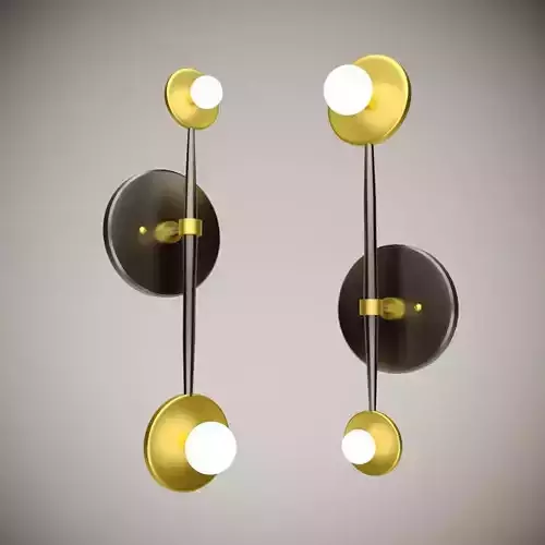 Lamp model pair of gold sconces