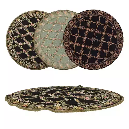 Round Rug Set 167