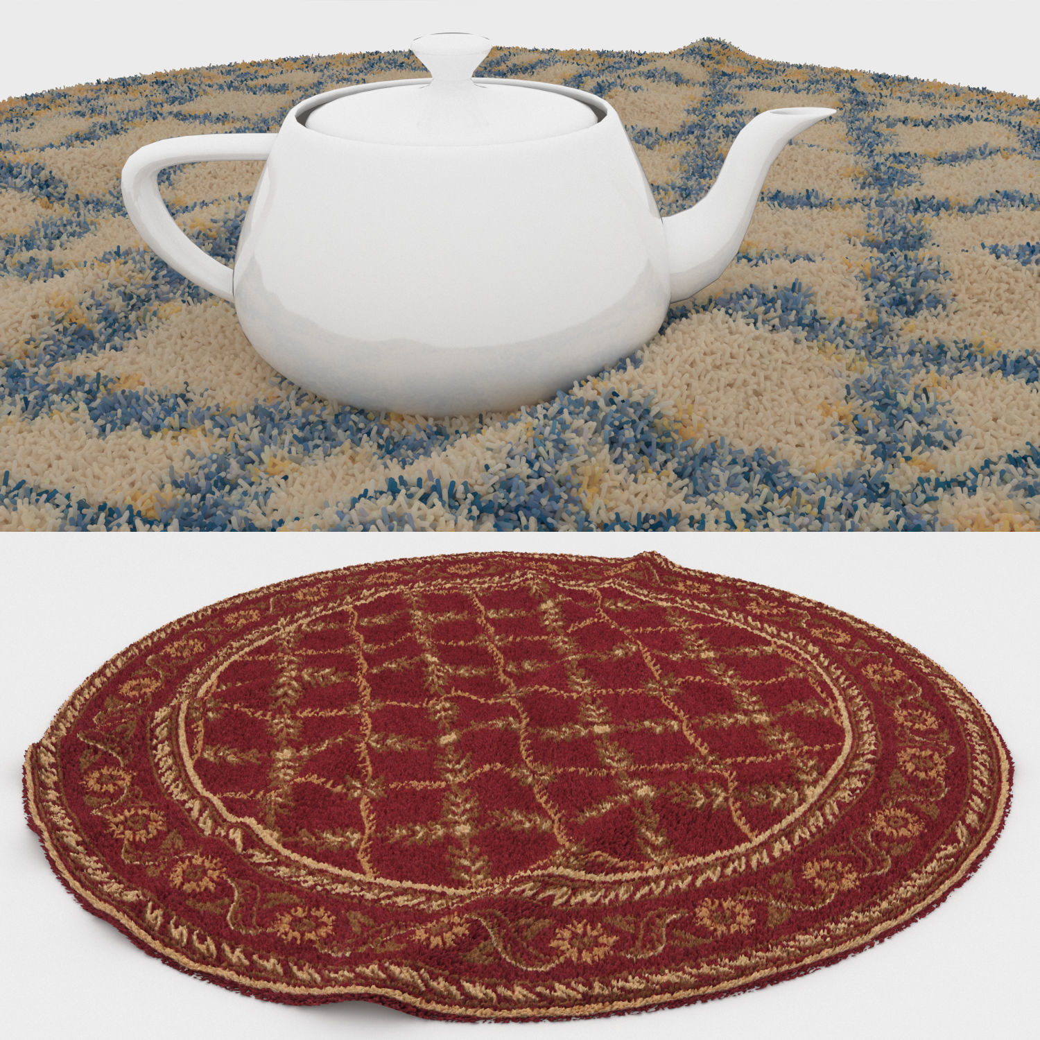 Round Rug Set 169 3D model_2