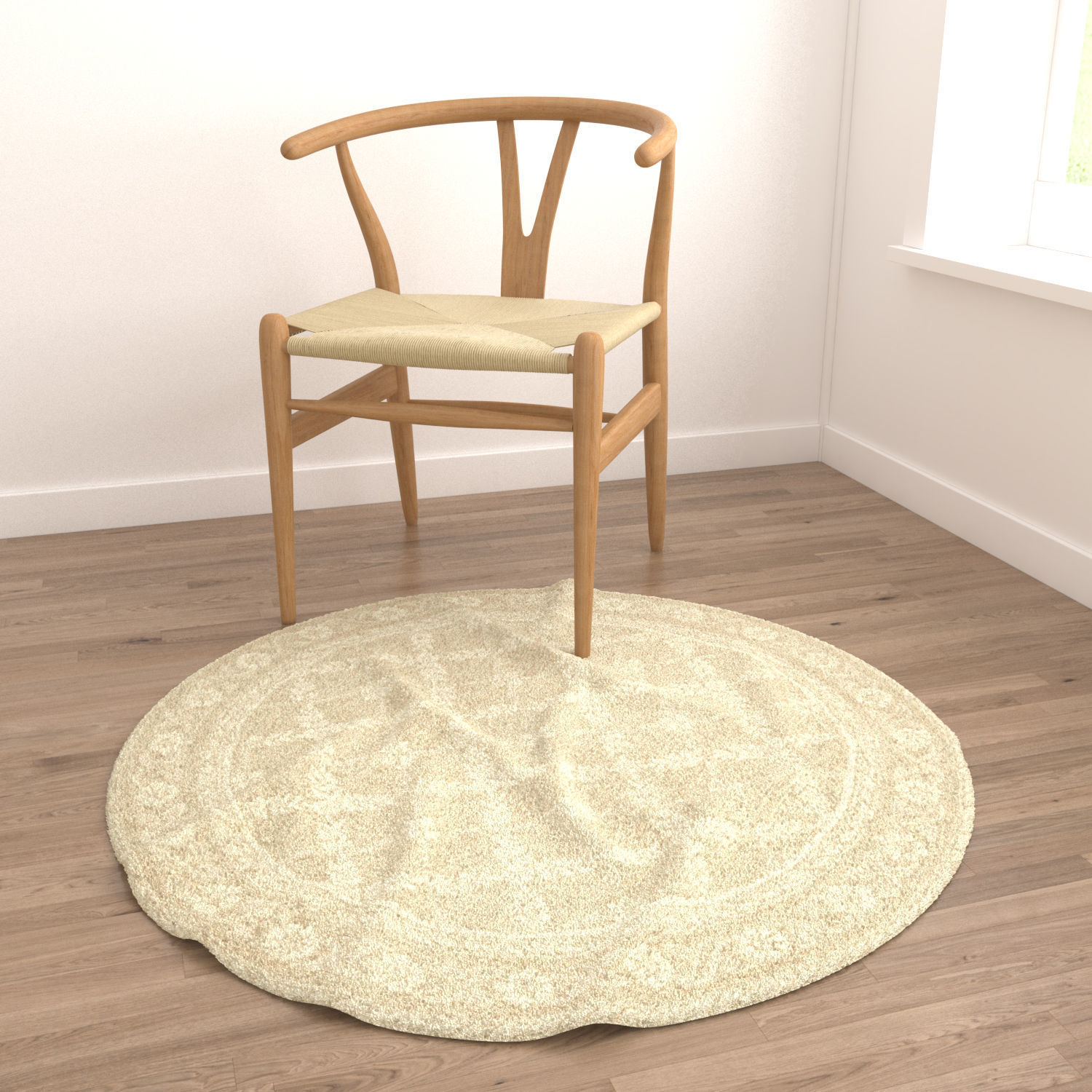 Round Rug Set 169 3D model_3