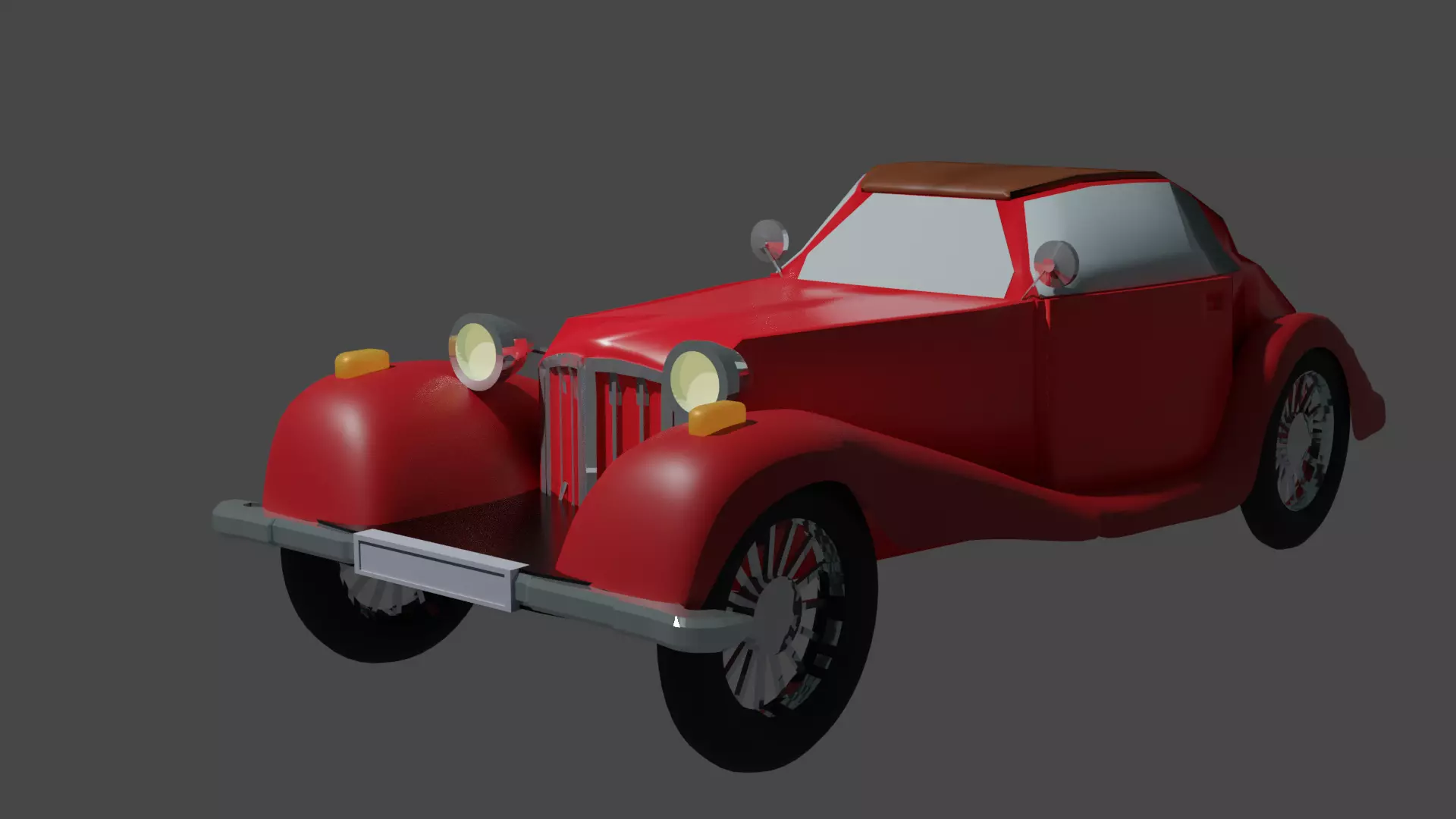 Old car 3dmodel view 3D model_0