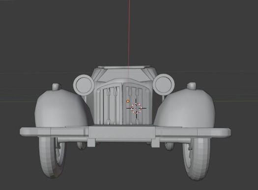 Old car 3dmodel view 3D model_2