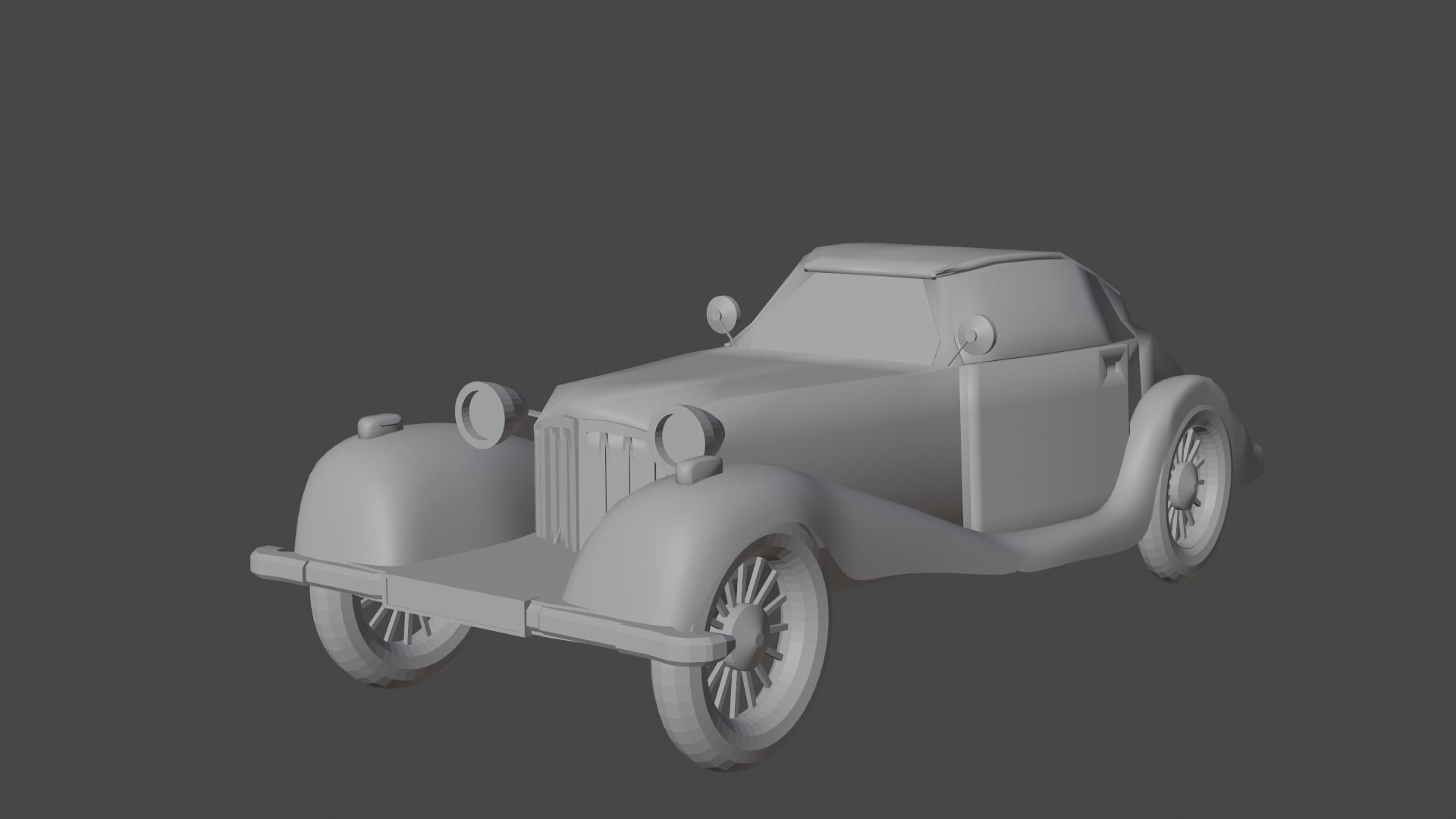 Old car 3dmodel view 3D model_7