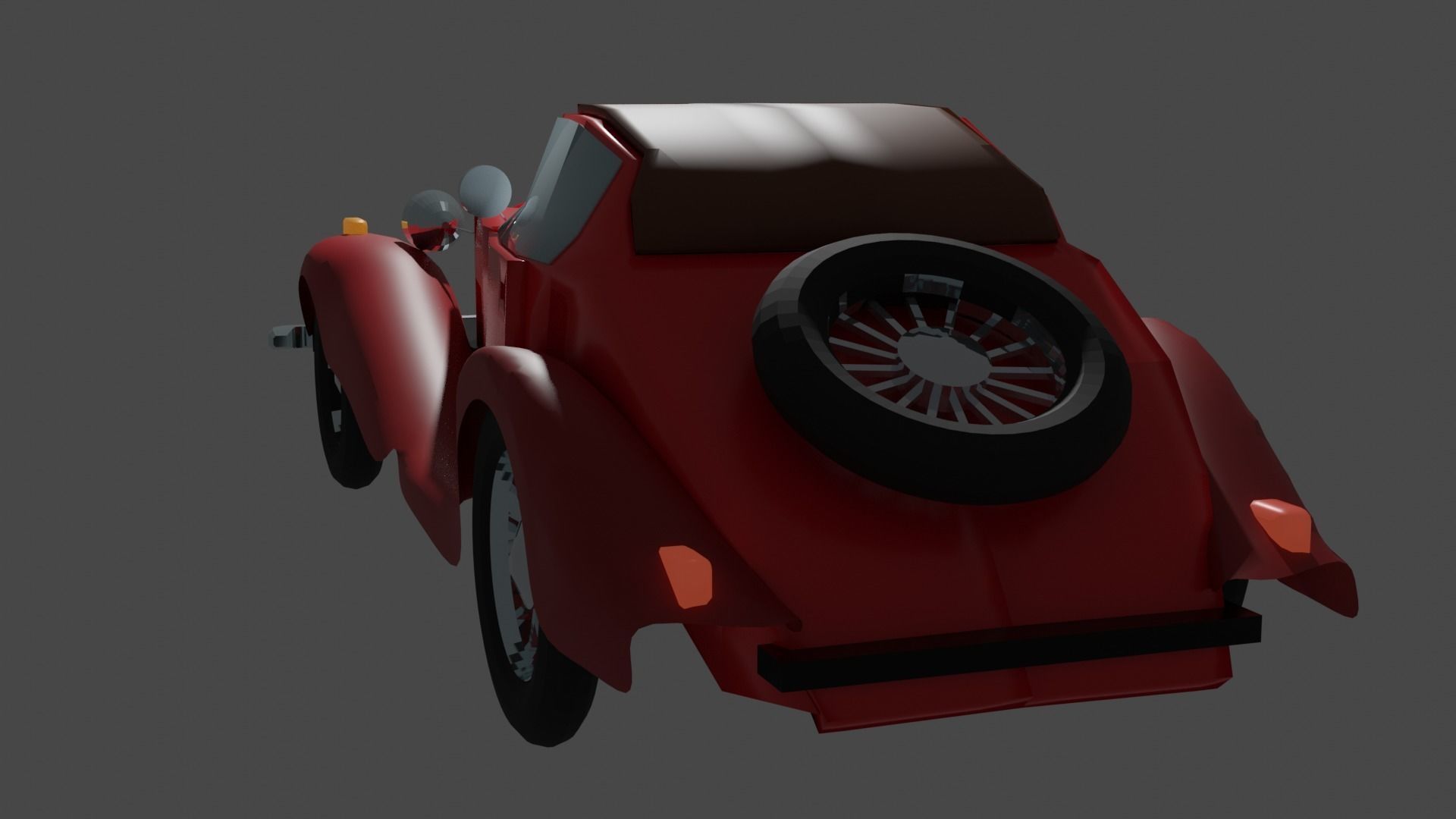 Old car 3dmodel view 3D model_6