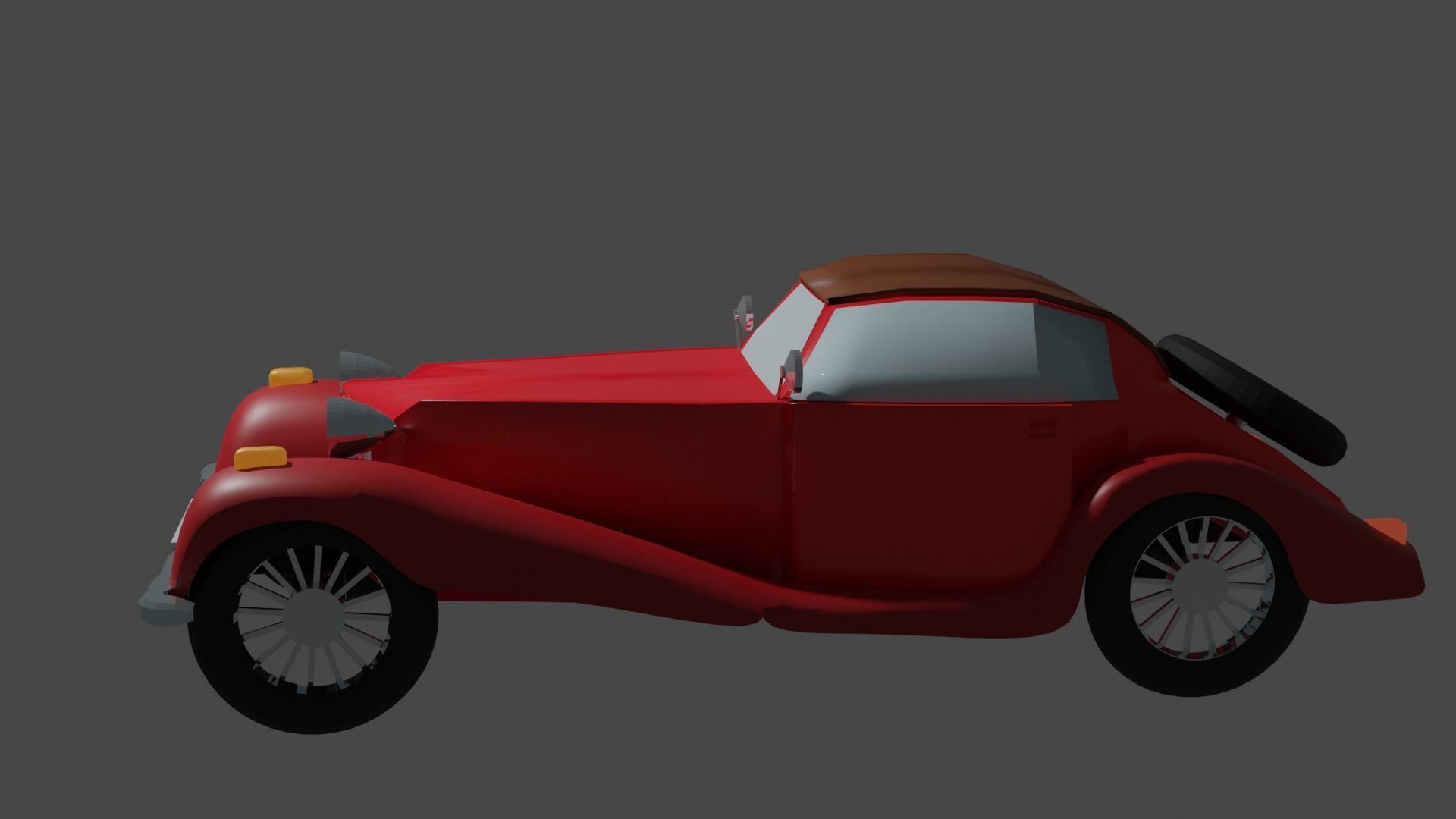 Old car 3dmodel view 3D model_5