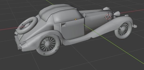 Old car 3dmodel view 3D model_4