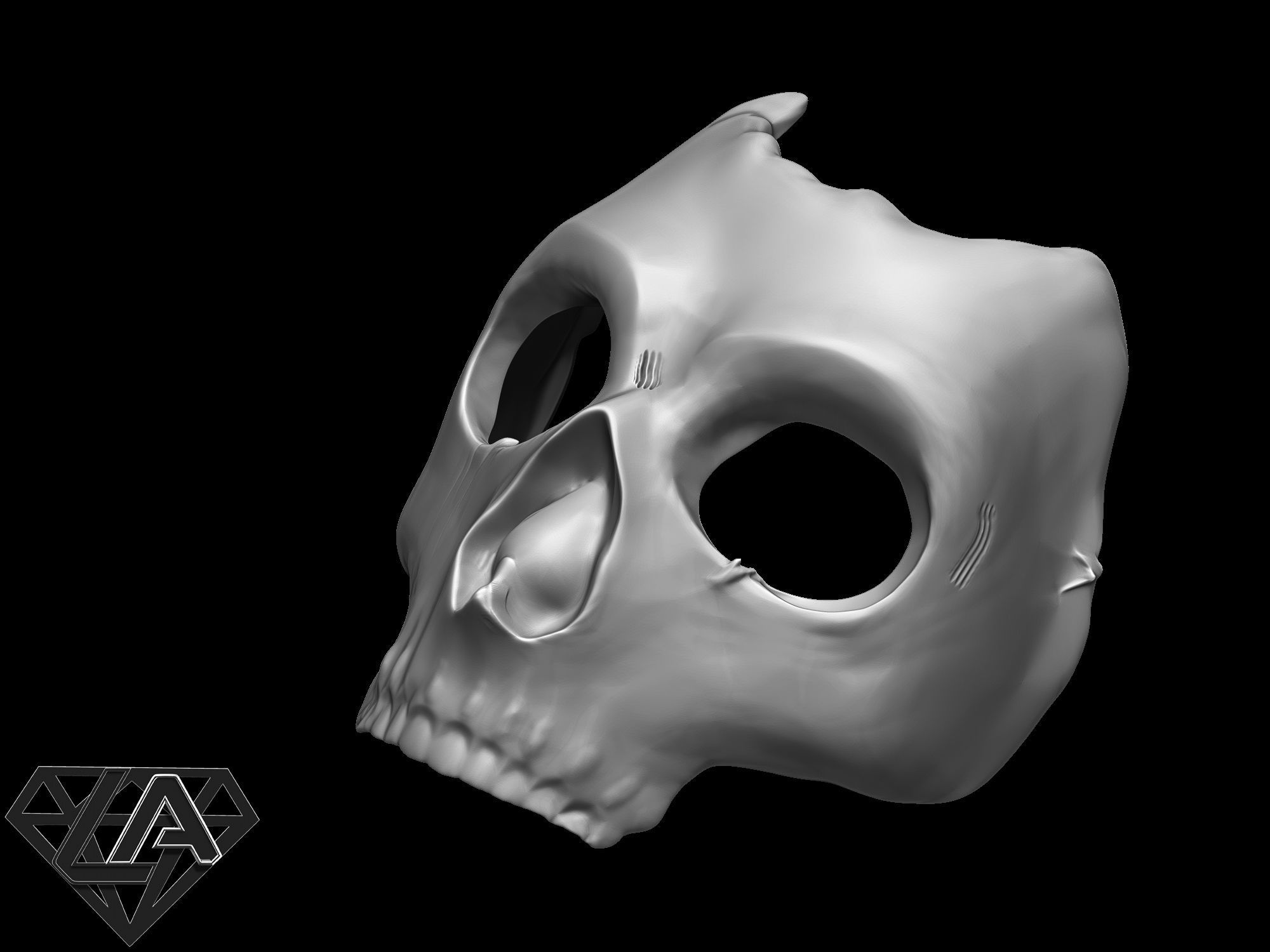 COD MW 2019 Ghost azrael Mask 3D print model_8