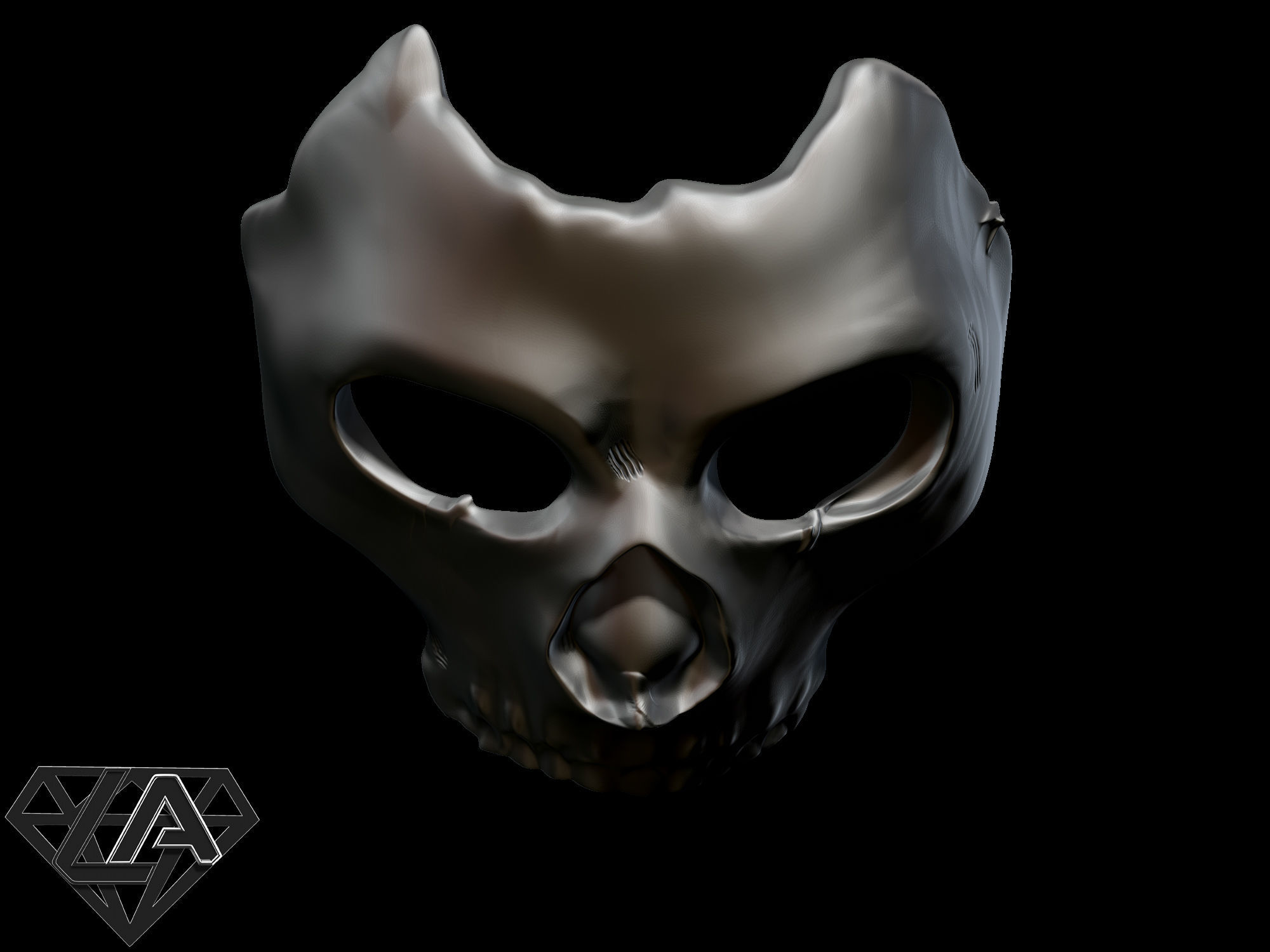 COD MW 2019 Ghost azrael Mask 3D print model_2