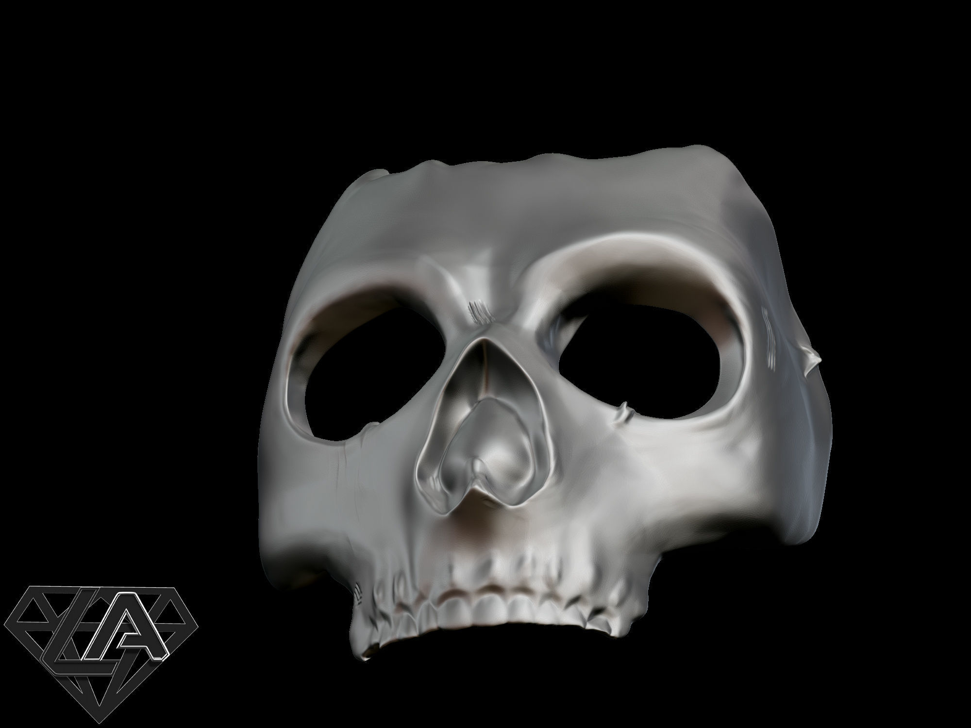 COD MW 2019 Ghost azrael Mask 3D print model_11