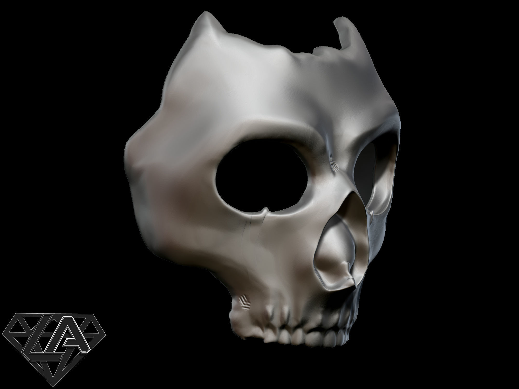COD MW 2019 Ghost azrael Mask 3D print model_5