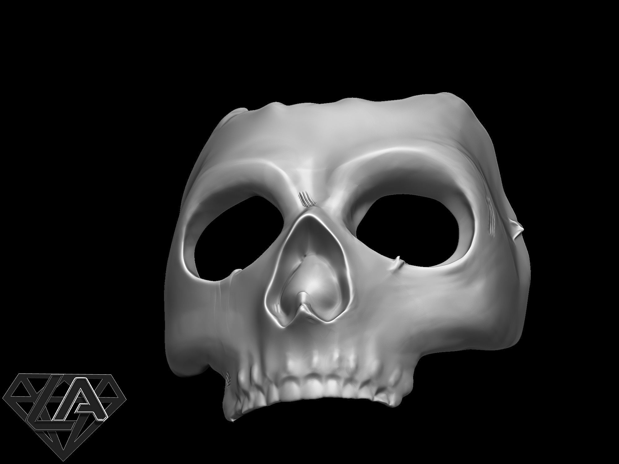 COD MW 2019 Ghost azrael Mask 3D print model_10