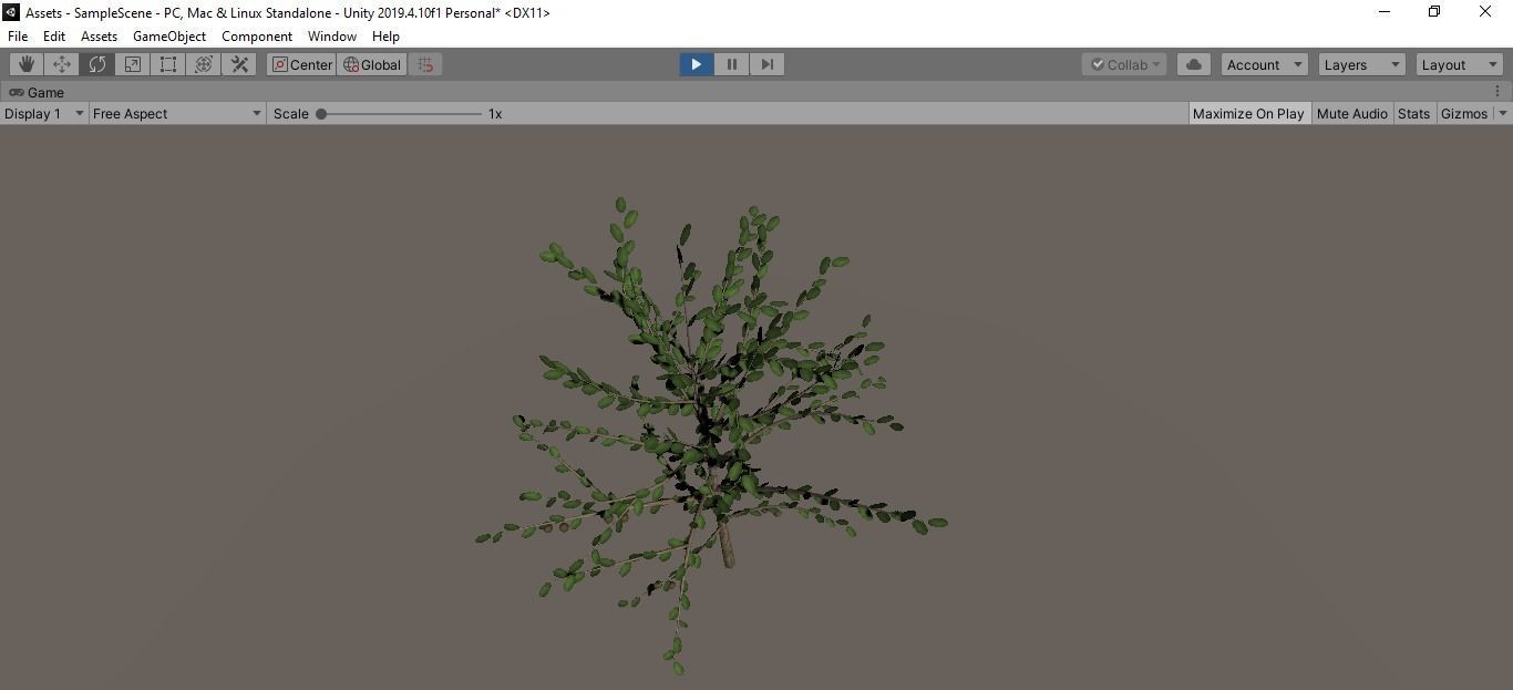 Pohon Jambu Low-poly 3D model_13