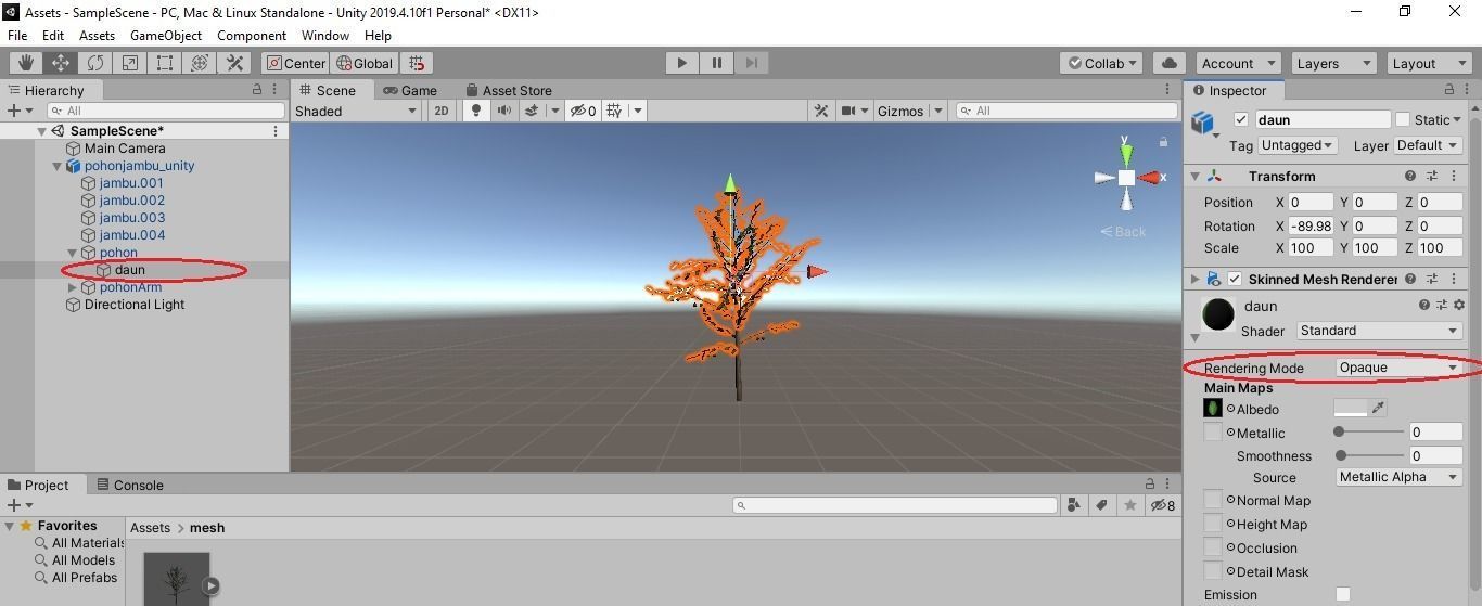 Pohon Jambu Low-poly 3D model_11