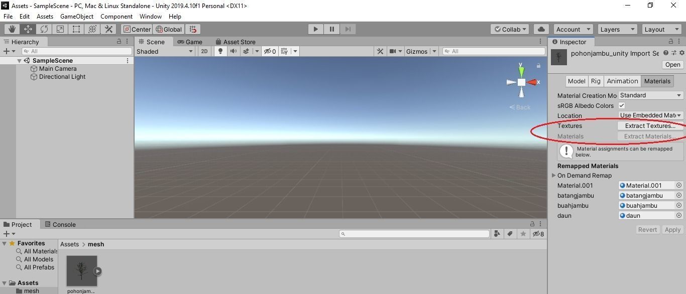 Pohon Jambu Low-poly 3D model_10