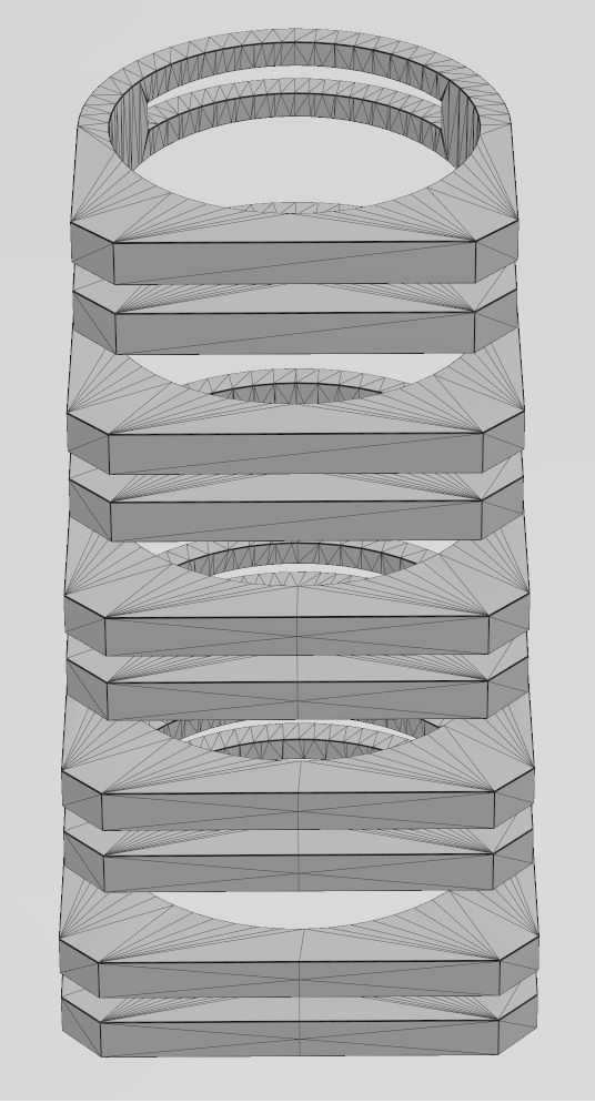 2 Bar flat top rectangular signet ring 3D print model_15