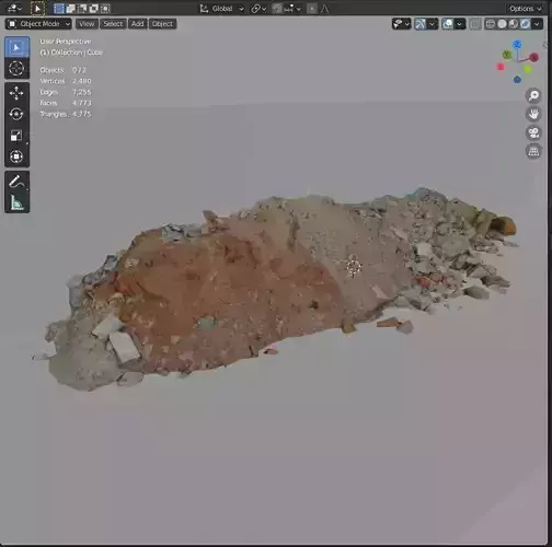 rubble red brick ruin debris asset 3d scan 3D model