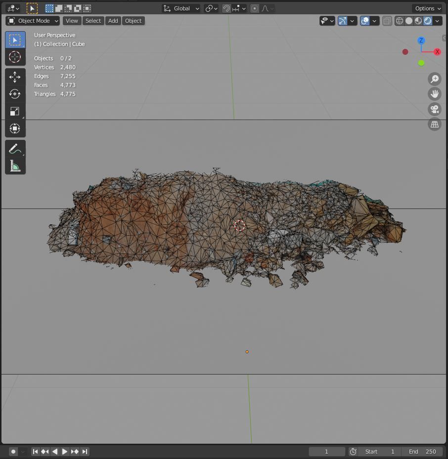 rubble red brick ruin debris asset 3d scan 3D model_3