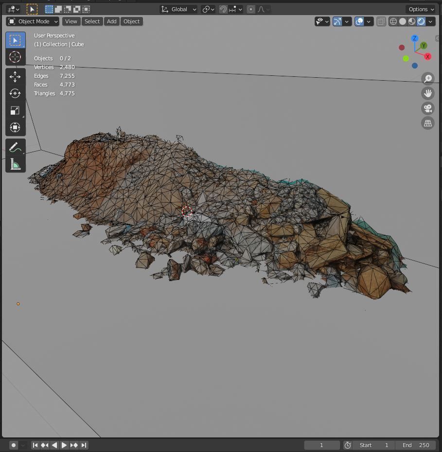 rubble red brick ruin debris asset 3d scan 3D model_2