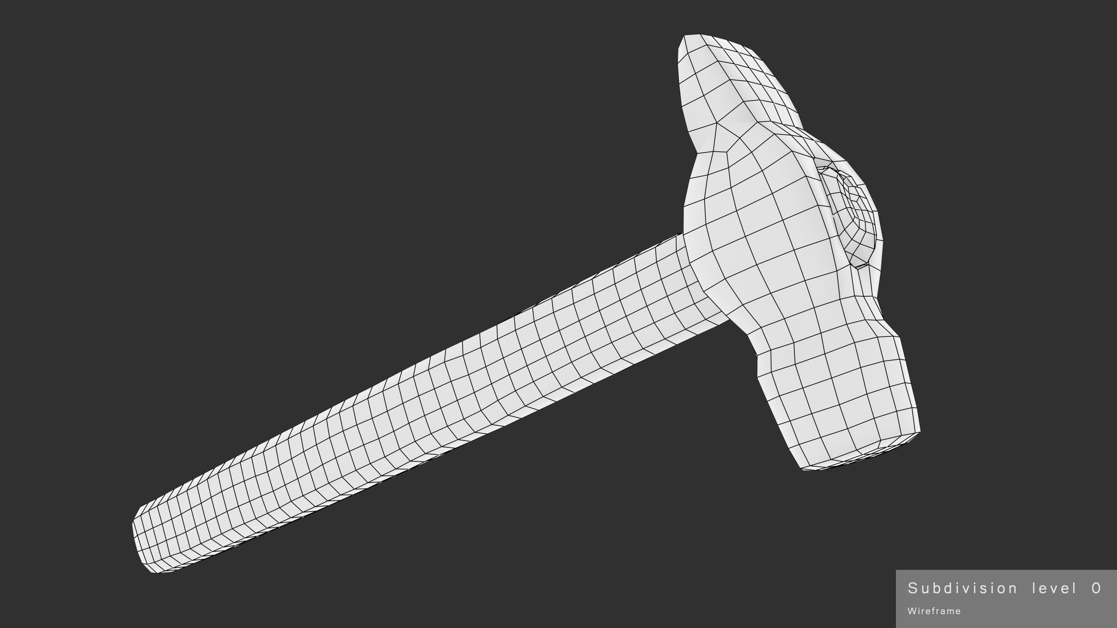 Hammer Small Low-poly 3D model_24