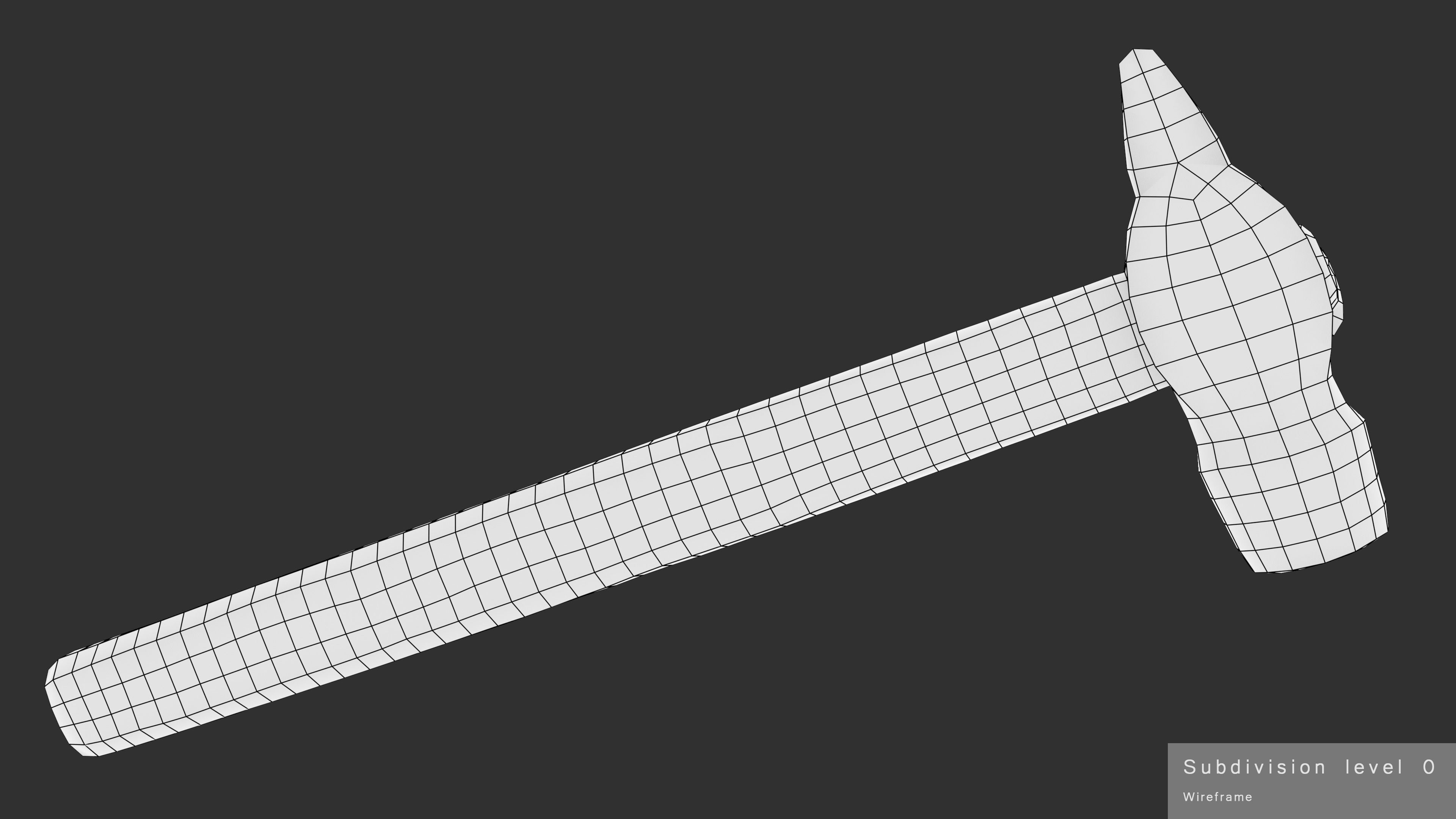 Hammer Small Low-poly 3D model_23