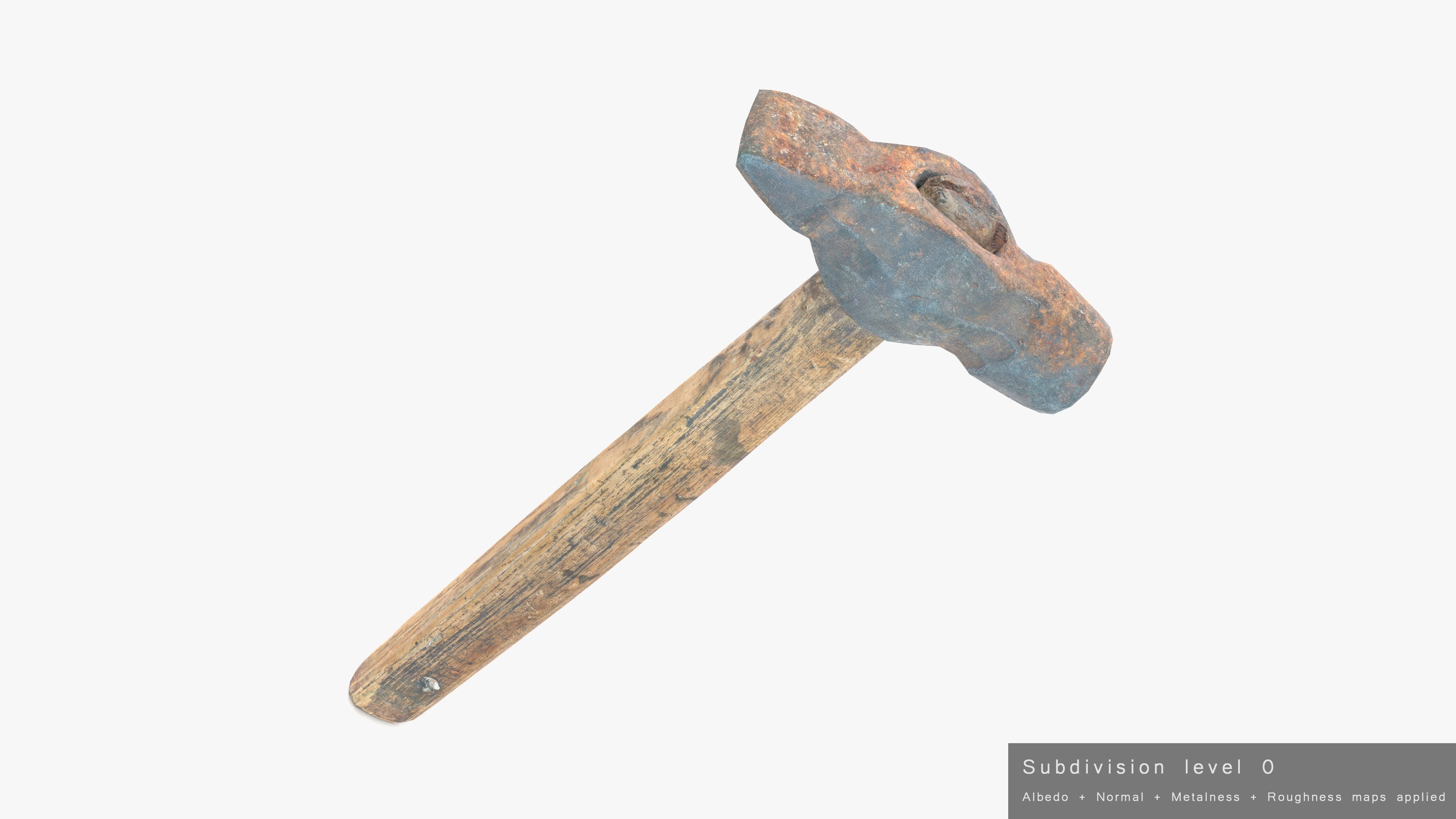 Hammer Small Low-poly 3D model_18