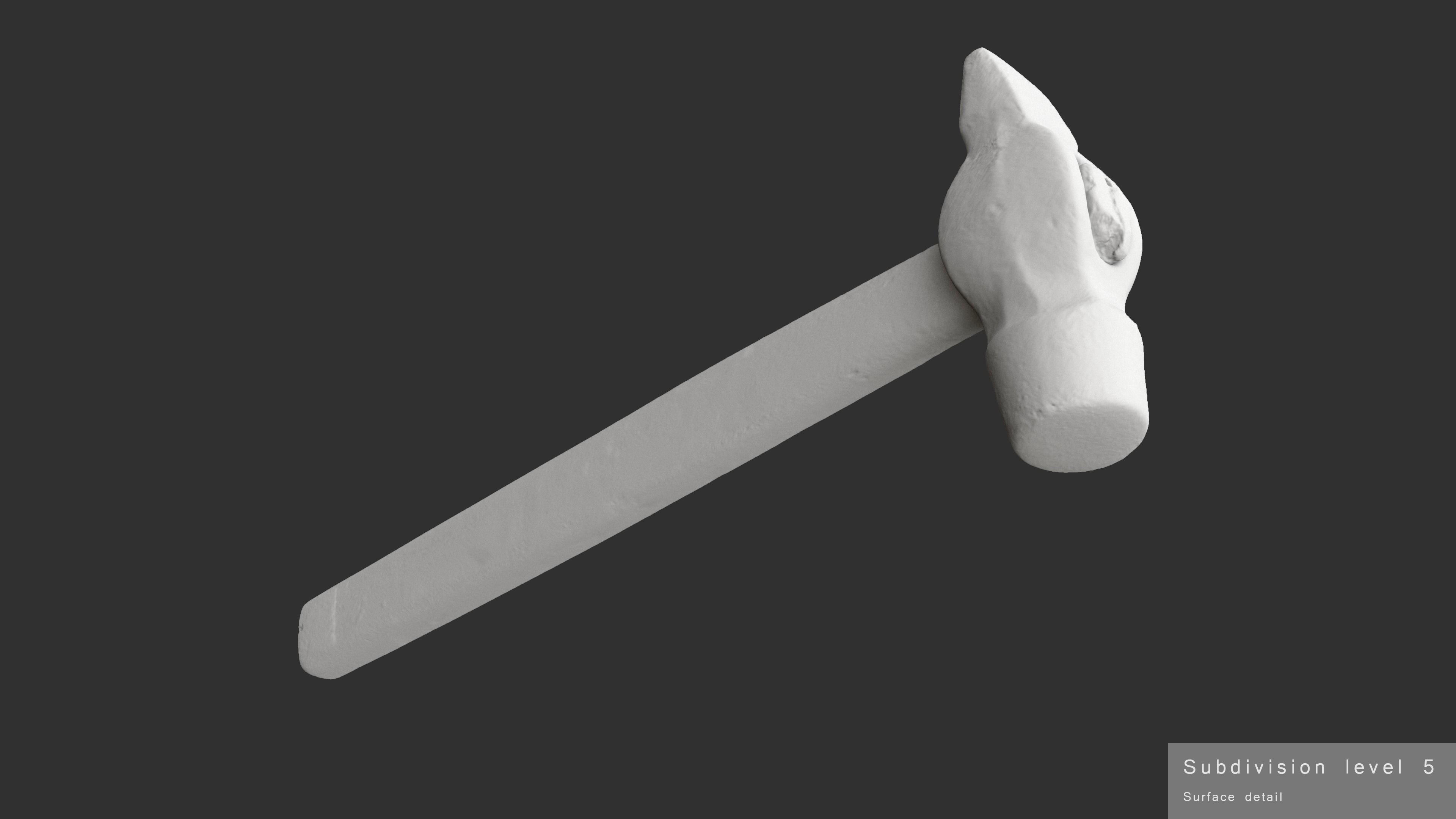 Hammer Small Low-poly 3D model_16