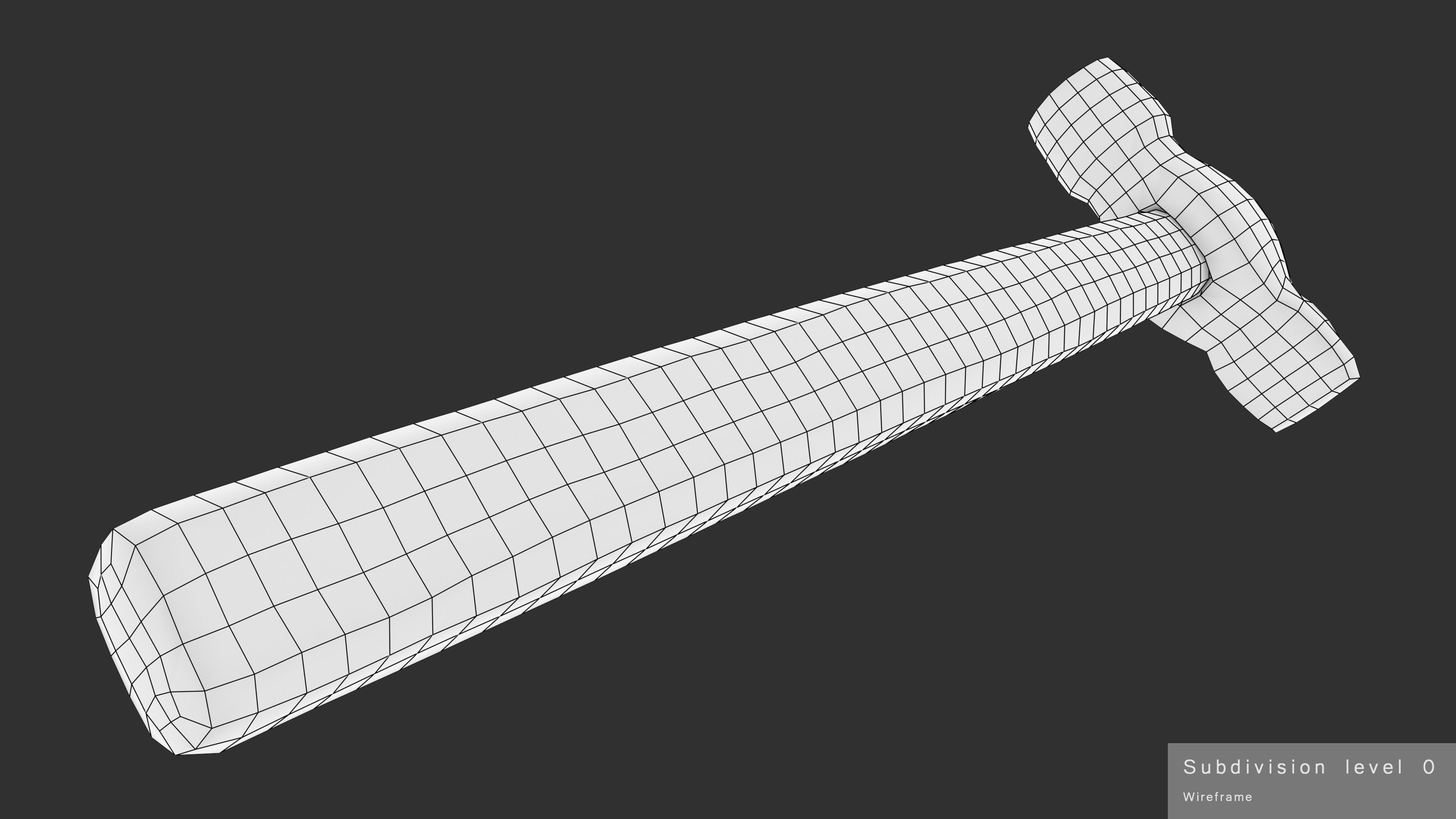 Hammer Small Low-poly 3D model_27