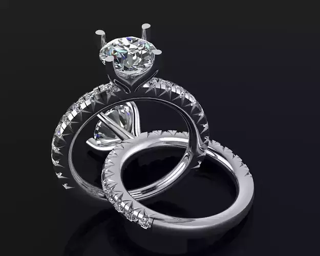 Ring 7 two diamond engagement rings
