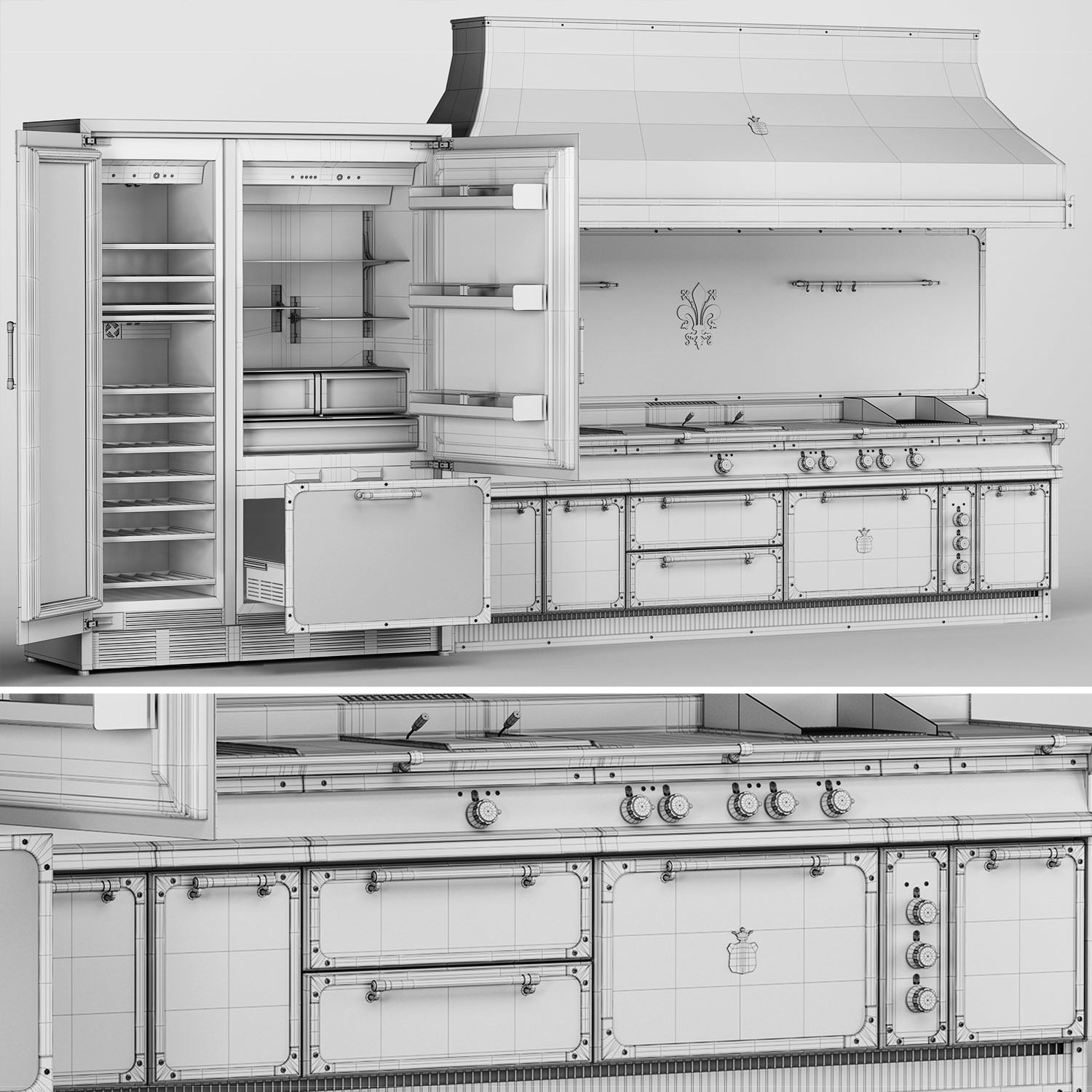 Officine Gullo kitchen set 3d model 3D model_4