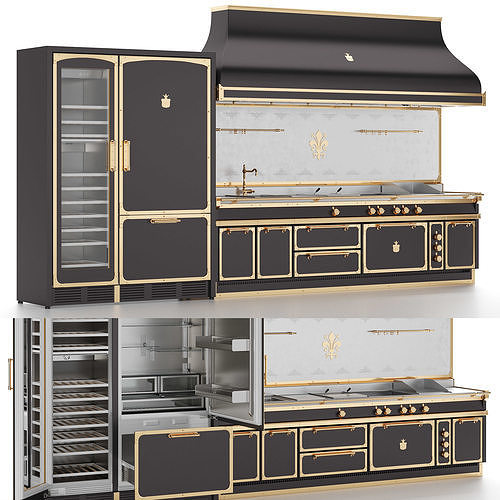 Officine Gullo kitchen set 3d model 3D model