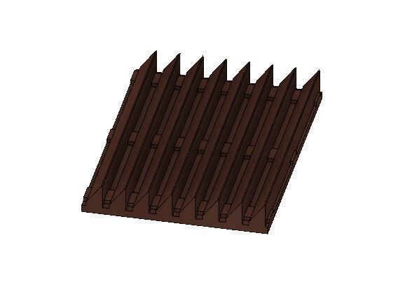 Model Railway Anti-Trespass Panel Wood or Metal 3D print model_3