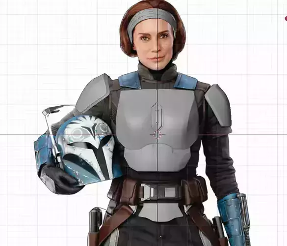 Bo-Katan Headband Chest Stomach under belt Shoulder  3D print model