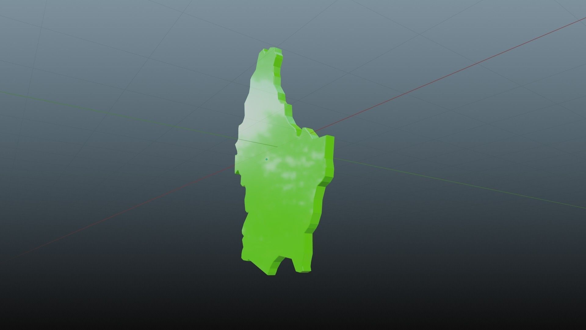 Luxembourg map symbol Low-poly 3D model_4