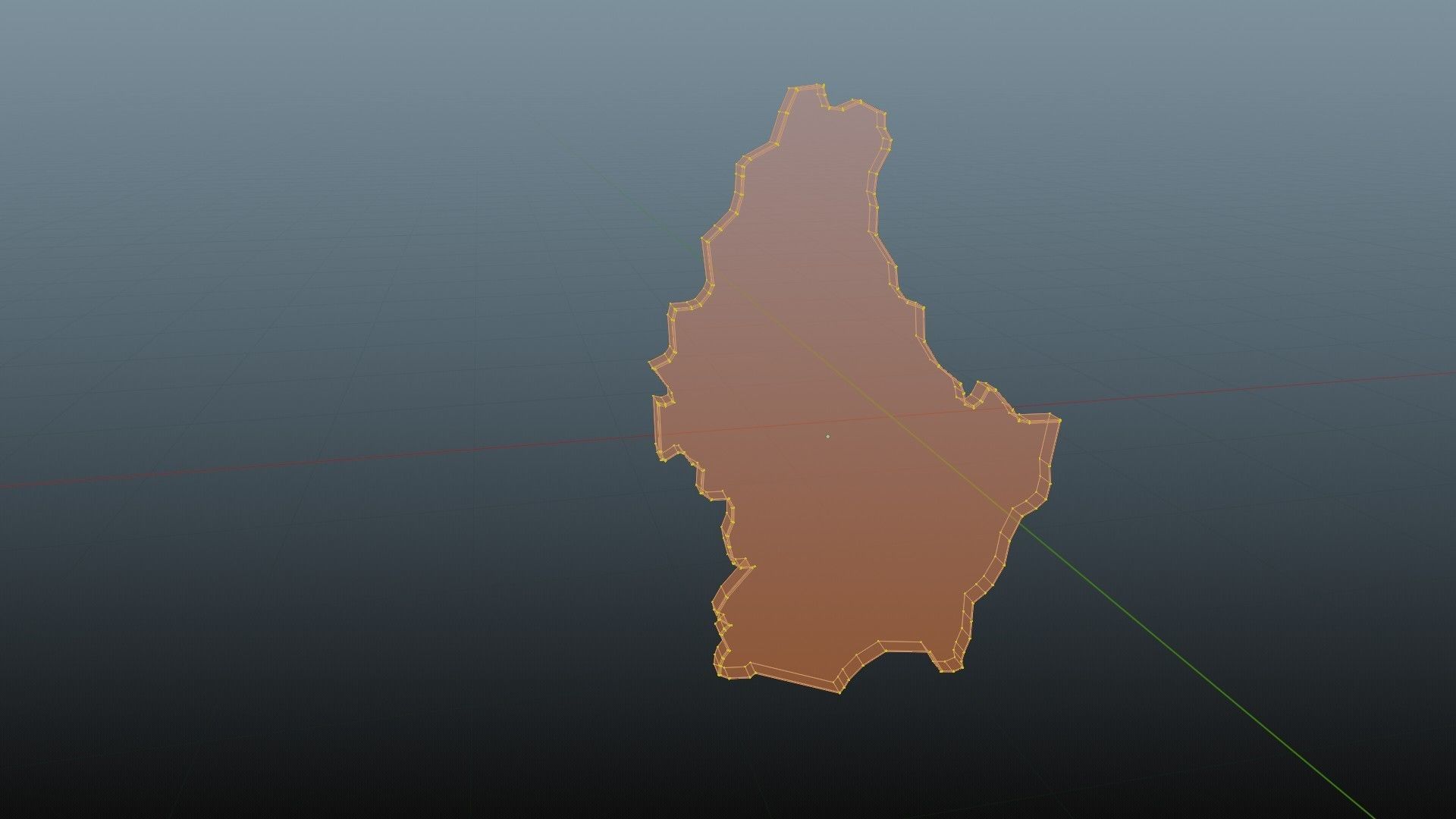 Luxembourg map symbol Low-poly 3D model_6