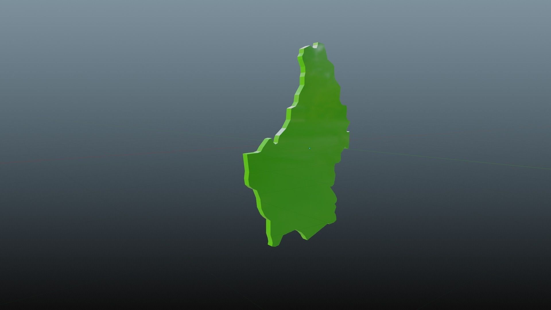 Luxembourg map symbol Low-poly 3D model_5