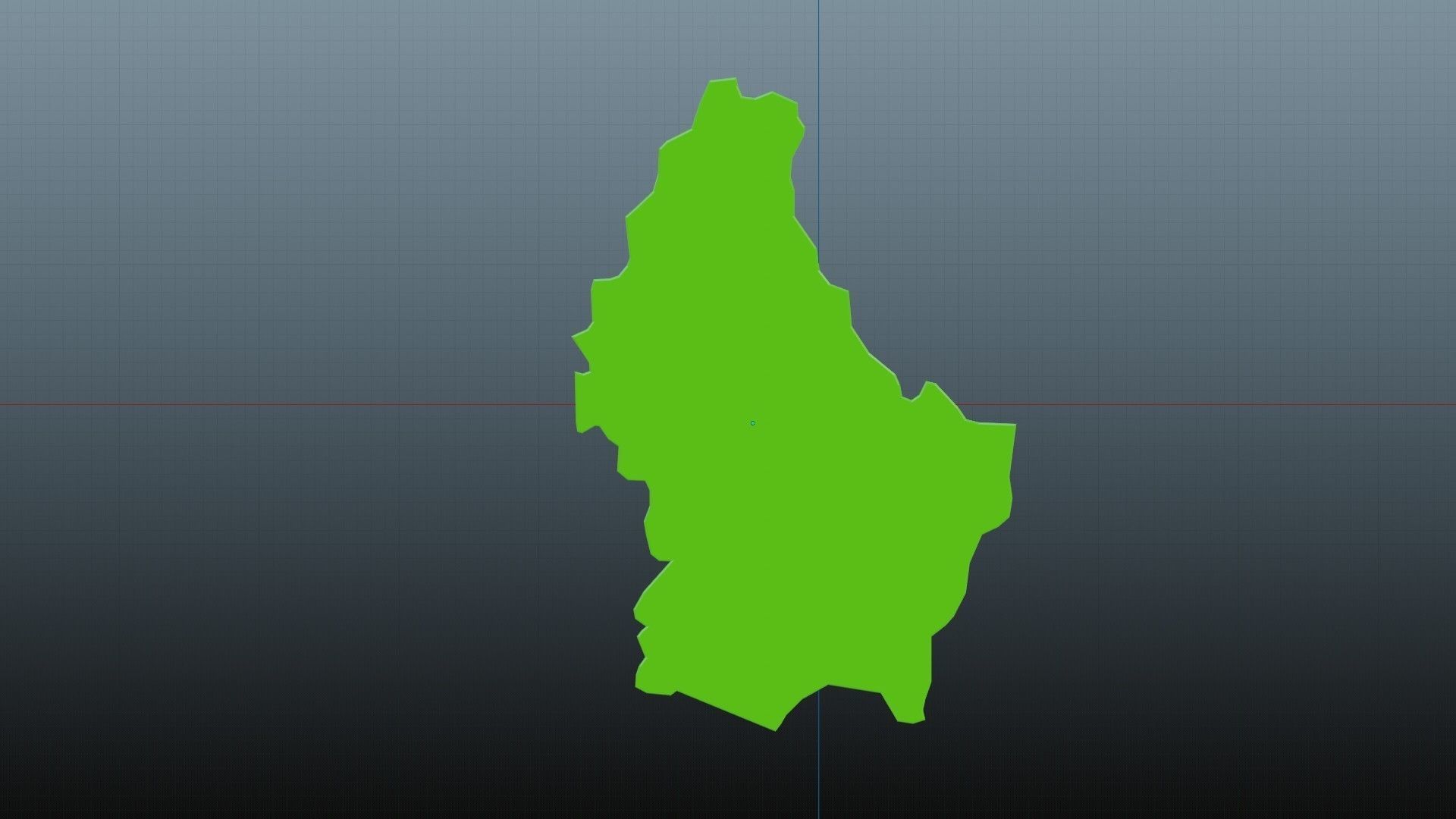 Luxembourg map symbol Low-poly 3D model_1