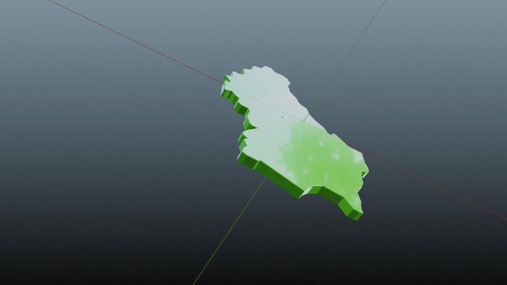 Luxembourg map symbol Low-poly 3D model_3