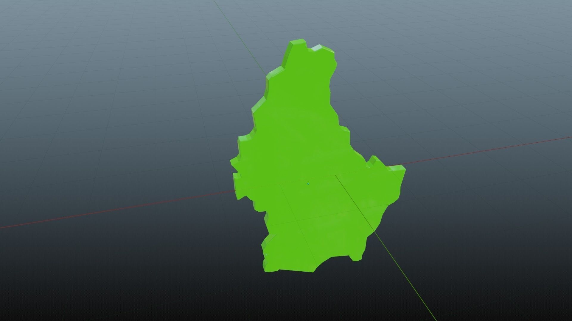 Luxembourg map symbol Low-poly 3D model_2