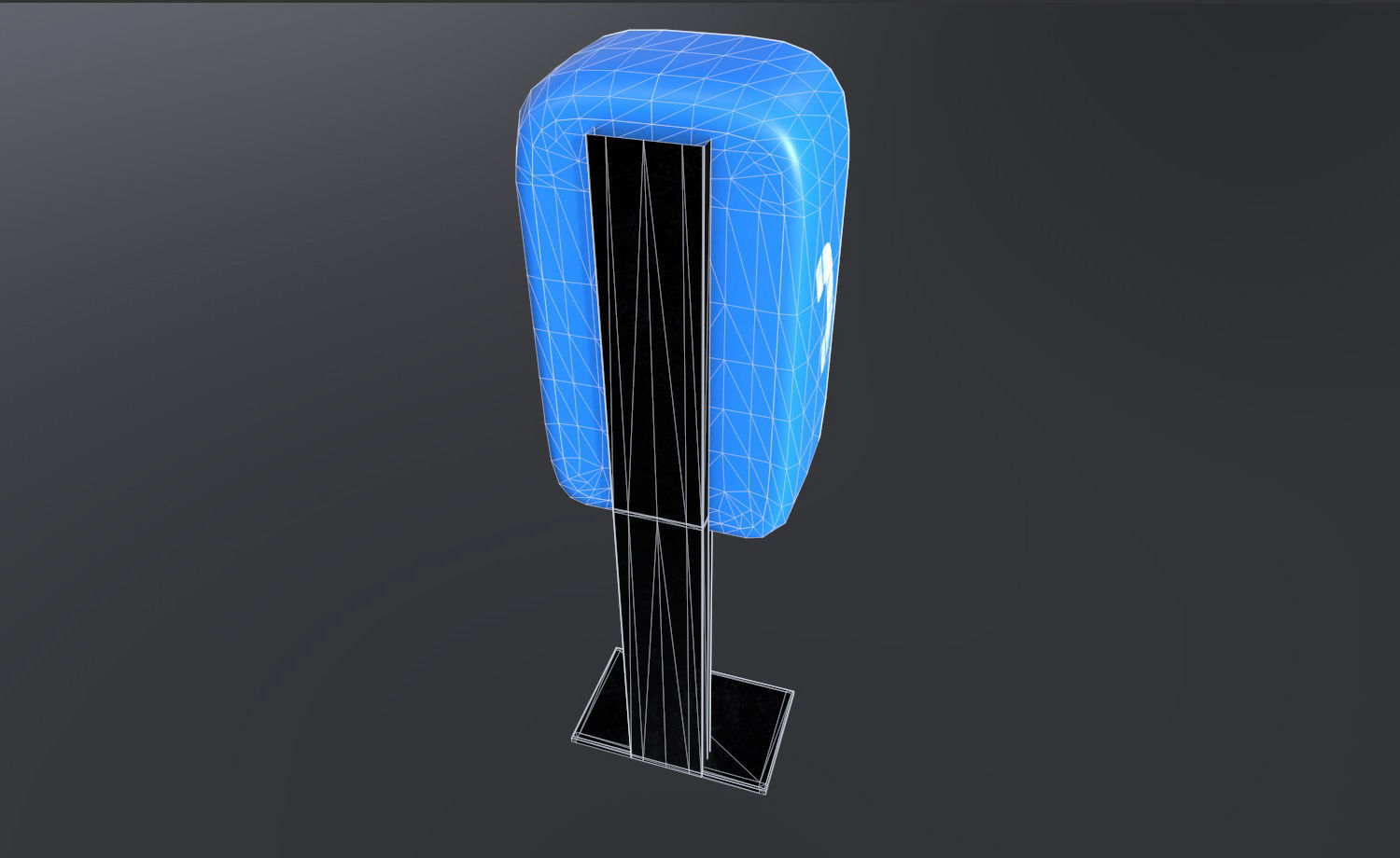 Payphone Blue New-York PBR Free low-poly 3D model_8