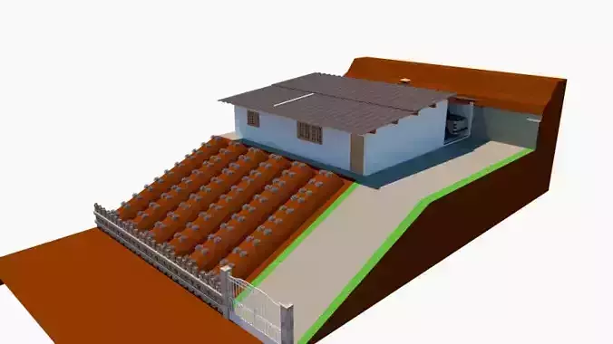 casa simples na zona rural