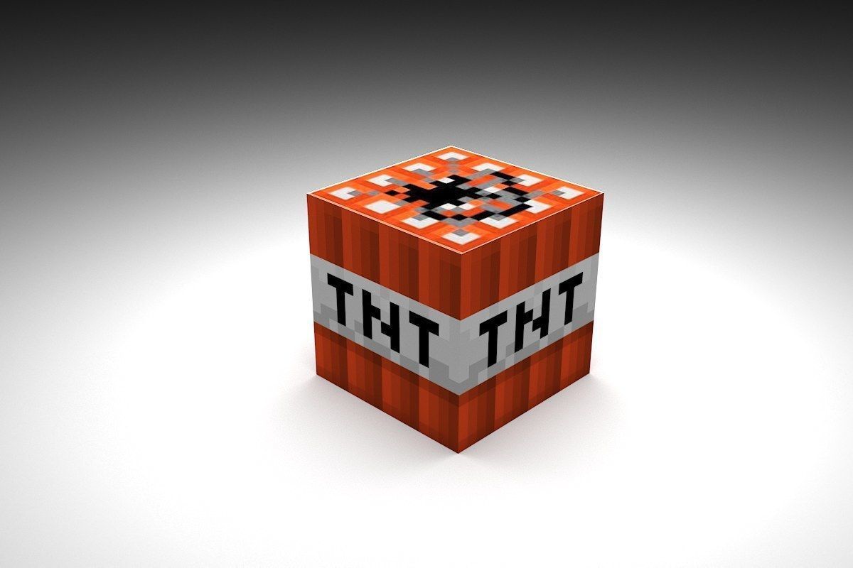 MINECRAFT -TNT BLOCK MODEL LOW-POLY 3D MODEL Low-poly 3D model_8