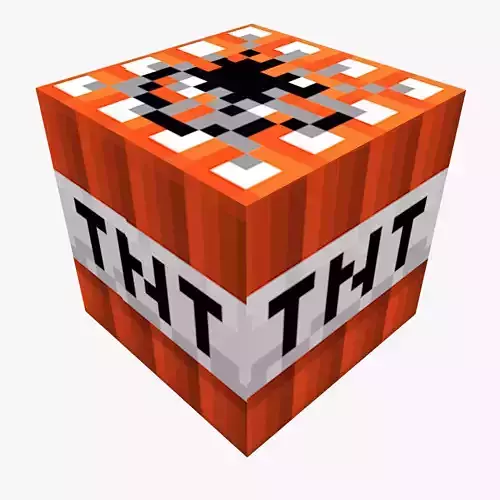 MINECRAFT -TNT BLOCK MODEL LOW-POLY 3D MODEL Low-poly 3D model
