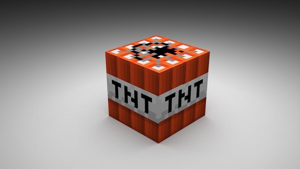 MINECRAFT -TNT BLOCK MODEL LOW-POLY 3D MODEL Low-poly 3D model_3