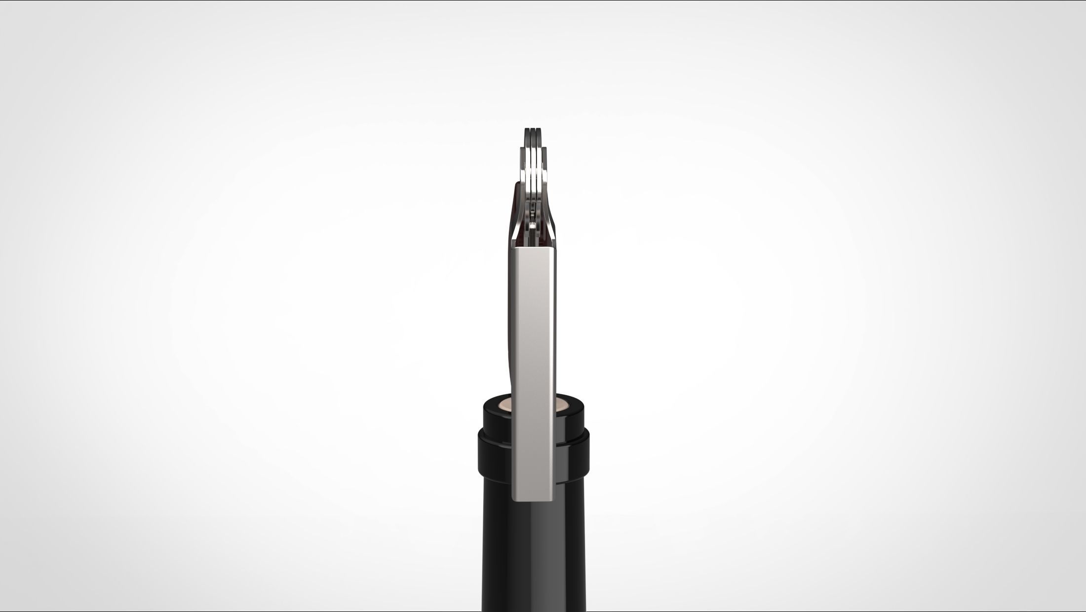 wine opener and bottle 3D model_3