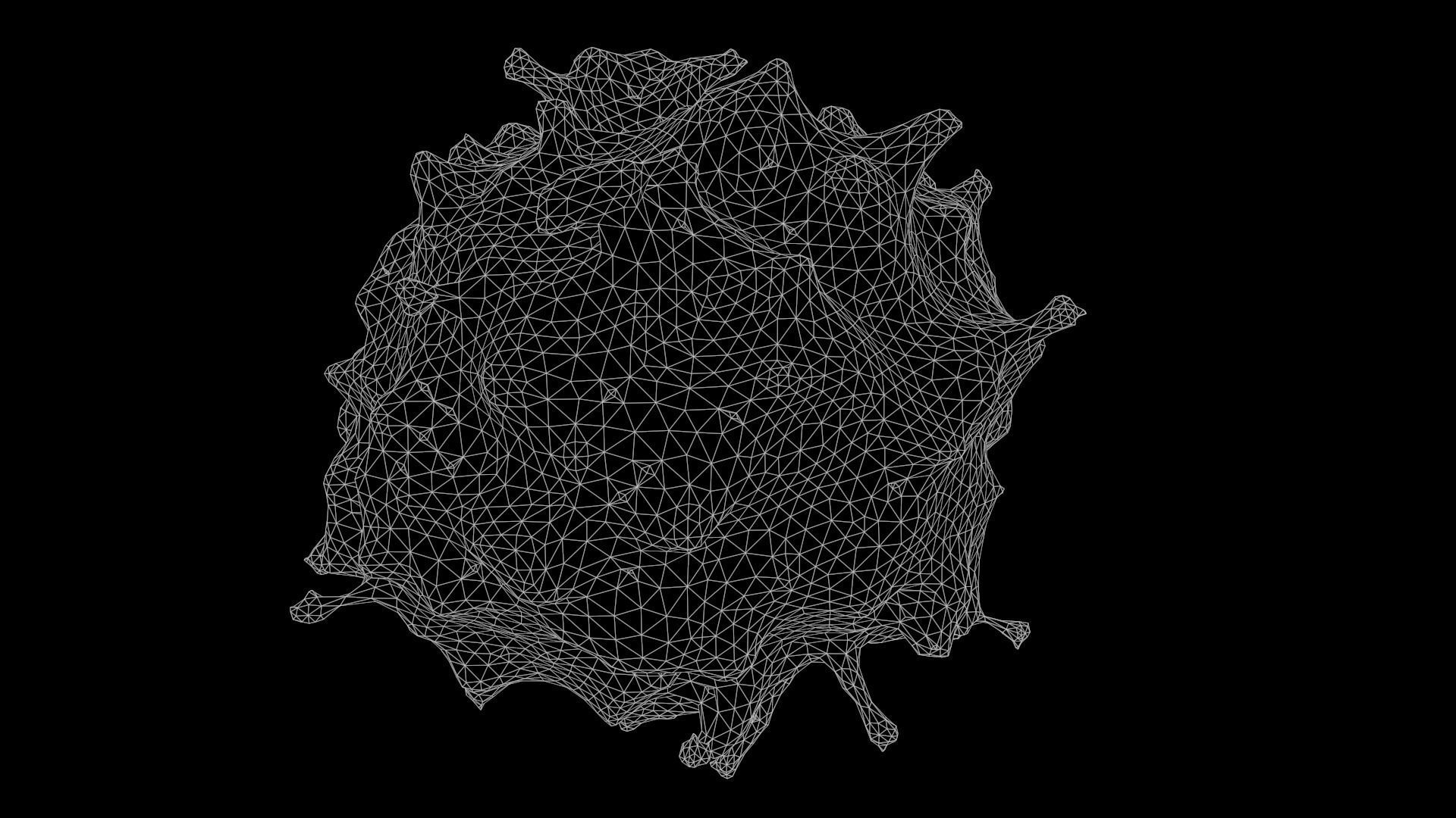 Lymphosytes cancerous cell Low-poly 3D model_8