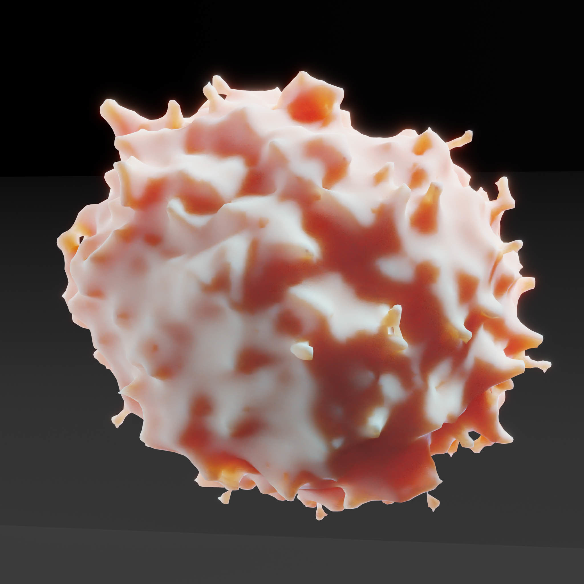 Lymphosytes cancerous cell Low-poly 3D model_4