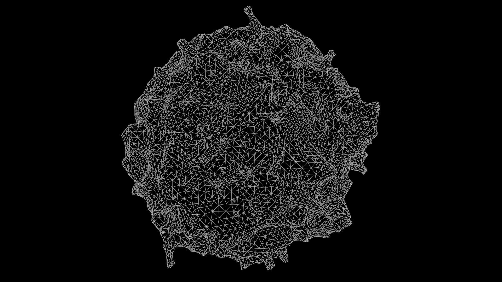 Lymphosytes cancerous cell Low-poly 3D model_7