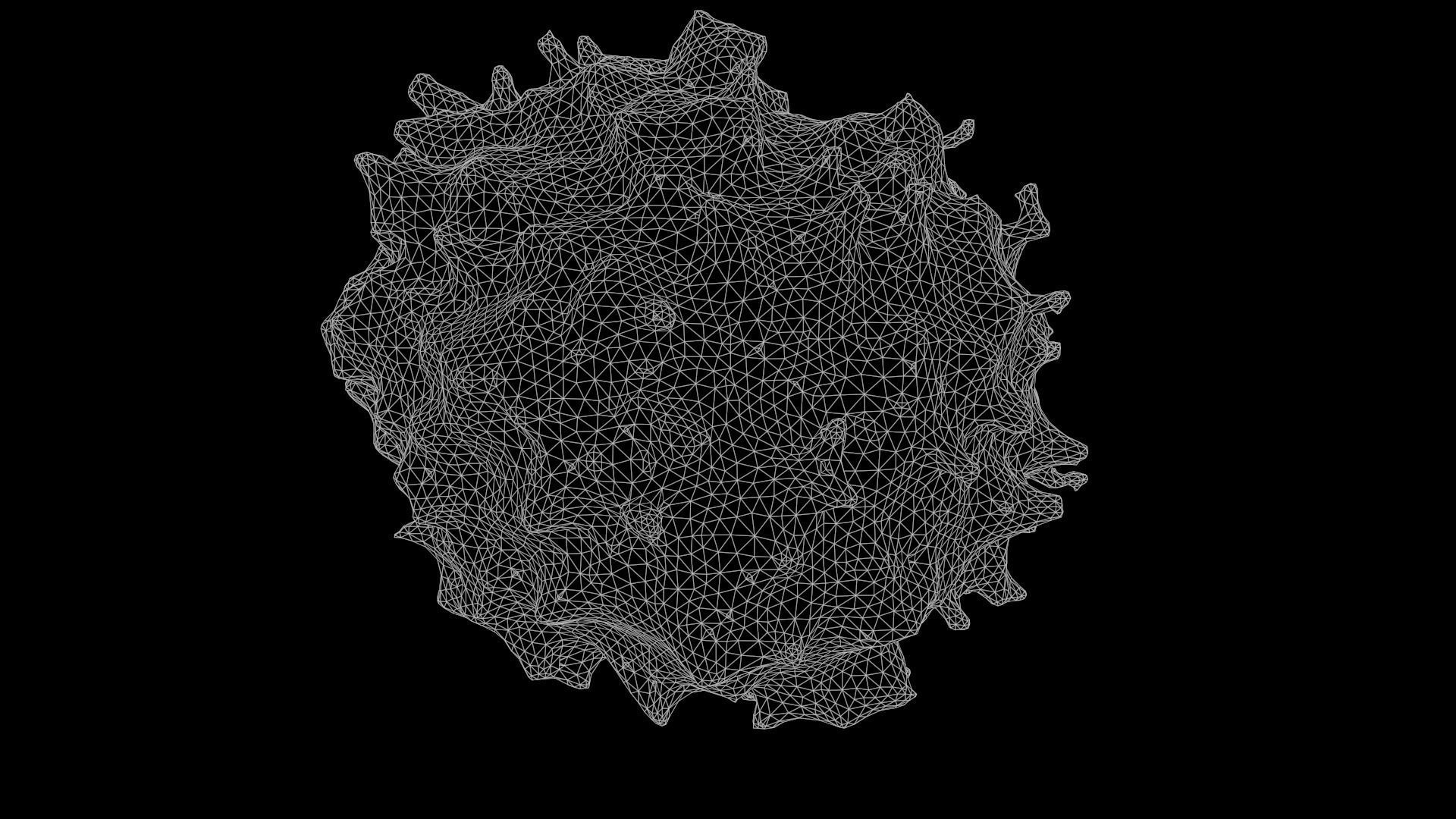 Lymphosytes cancerous cell Low-poly 3D model_6